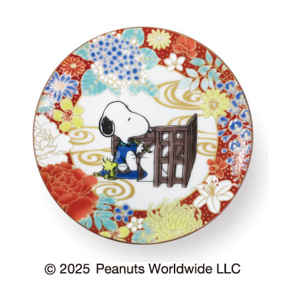 ＜九谷焼＞小皿 SNOOPY&WOODSTOCK