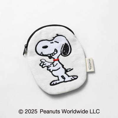 ＜PEANUTS Cafe＞刺繡ポーチスヌーピー