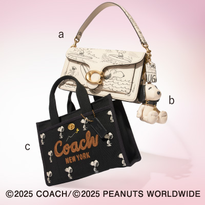 ＜COACH＞a.タビー ショルダーバッグ b.チャーム c.トートバッグ
