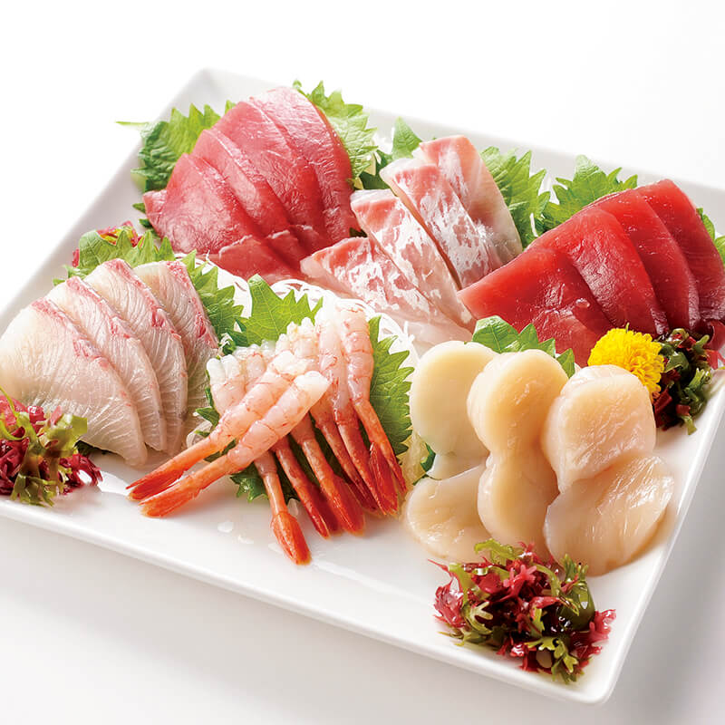 〈中島水産〉刺身6点盛合せ（本まぐろ中トロ入り）