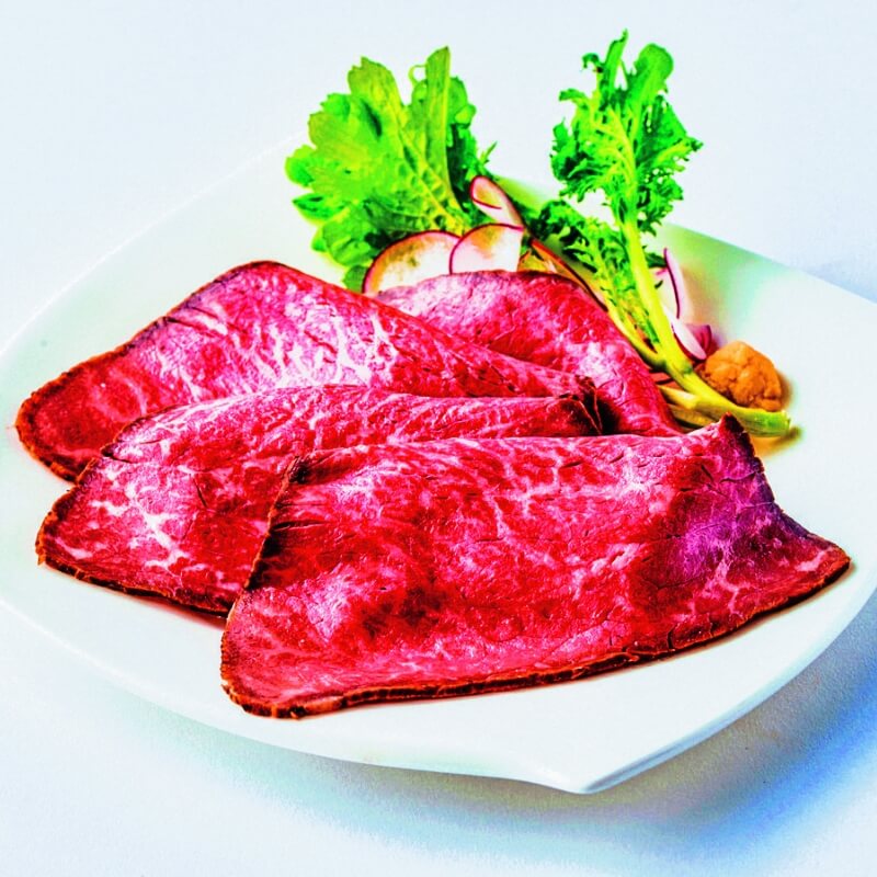 ＜⽇進ハム＞⿊⽑和⽜ローストビーフモモ