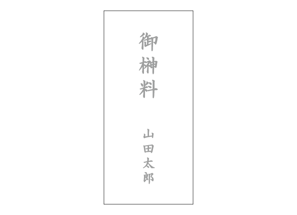 神官の方へのお礼(1)｜お通夜・お葬式(神式)のかけ紙 、表書きの書き方、選び方