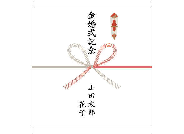 結婚記念日の引出物の熨斗(のし)紙、表書きの書き方、選び方