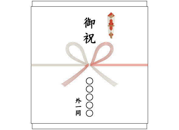 連名で代表の名前のみを入れる場合｜かけ紙への名前の書き方