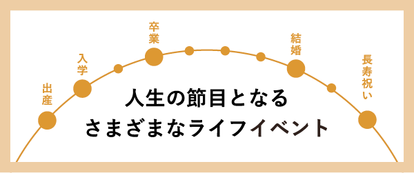 人生の節目となるさまざまなライフイベント