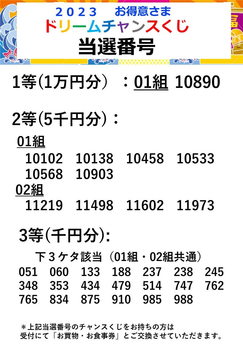 当選番号