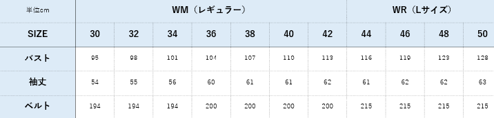 サイズ早見表