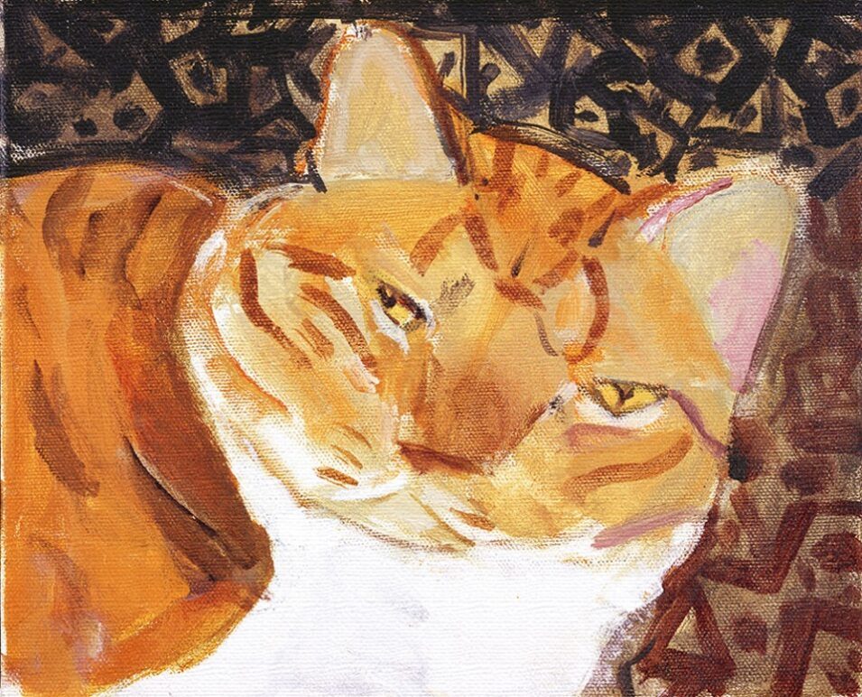 【返品送料無料】 週末sale 久下貴史 版画『5月の美しい日のように』猫絵画 - 版画 版画