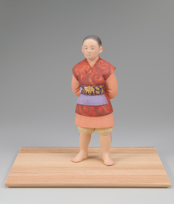 蔵A2949a】人形作家 雨宮英子 桐塑人形 「からつゆ」伝統工芸展