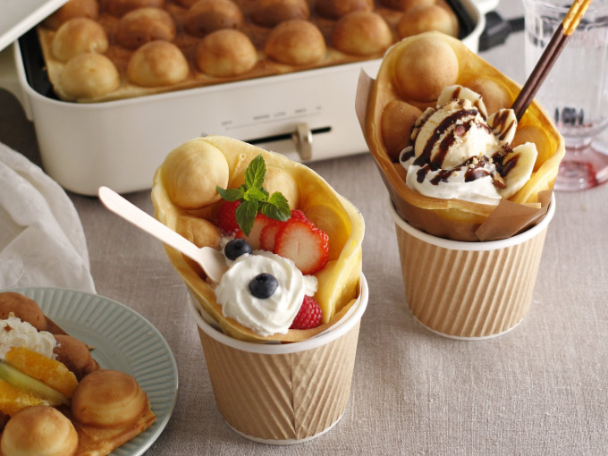 コンパクトホットプレートで作るポッピンワッフル