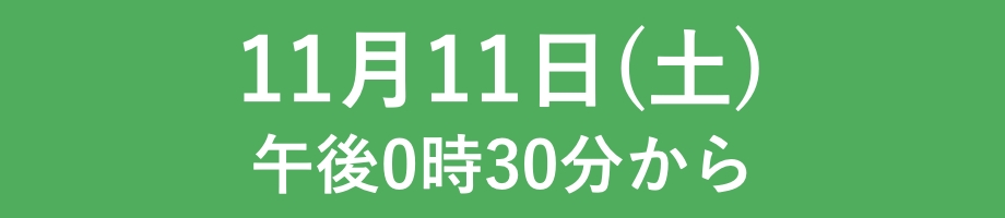 11月11日(土)