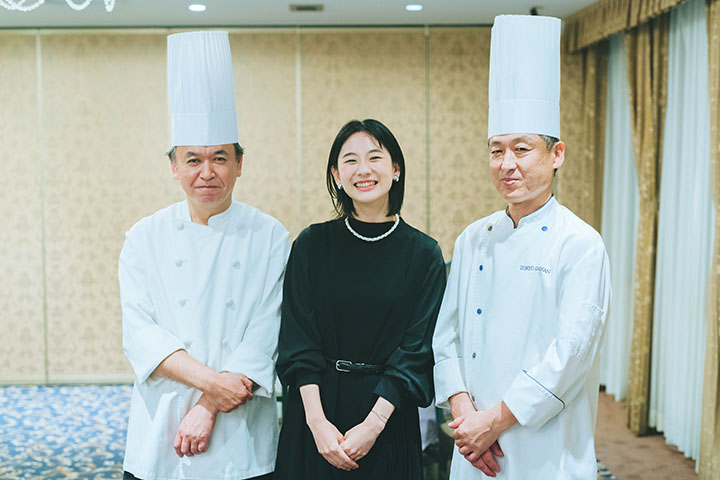 石川製菓長と八尋さんと伊藤調理長