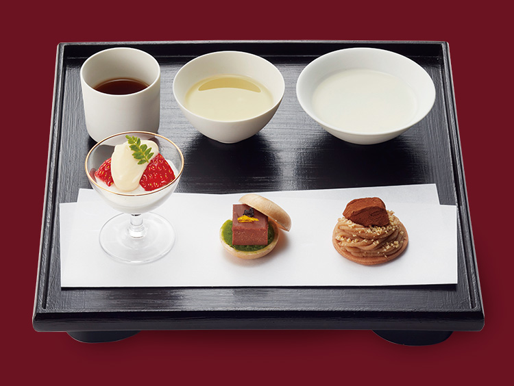 <神楽坂 ふしきの>和ショコラスイーツ3種 日本酒ペアリングセット