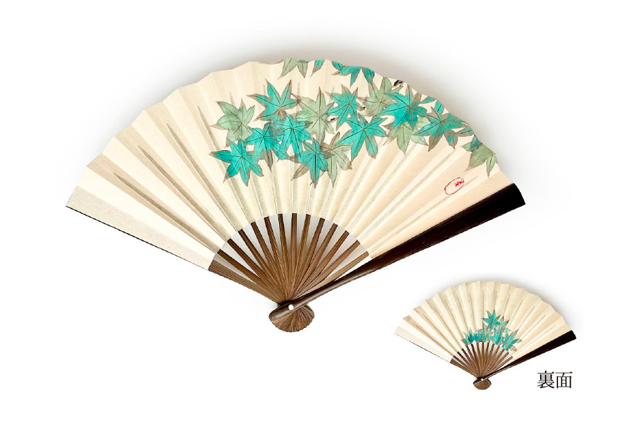 大杉昌子作 紙扇子 夏紅葉 16,500円(扇面：紙、扇骨：竹)