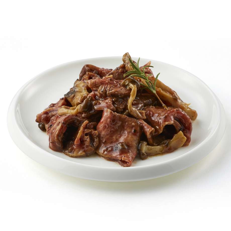 ＜レブレ＞炭火焼みすじローストビーフきのことトリュフのソース