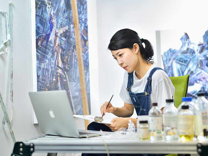 牧田愛展 artifact 油絵で描く無機質と有機質の境界線 living art 三越伊勢丹オンラインストア 公式