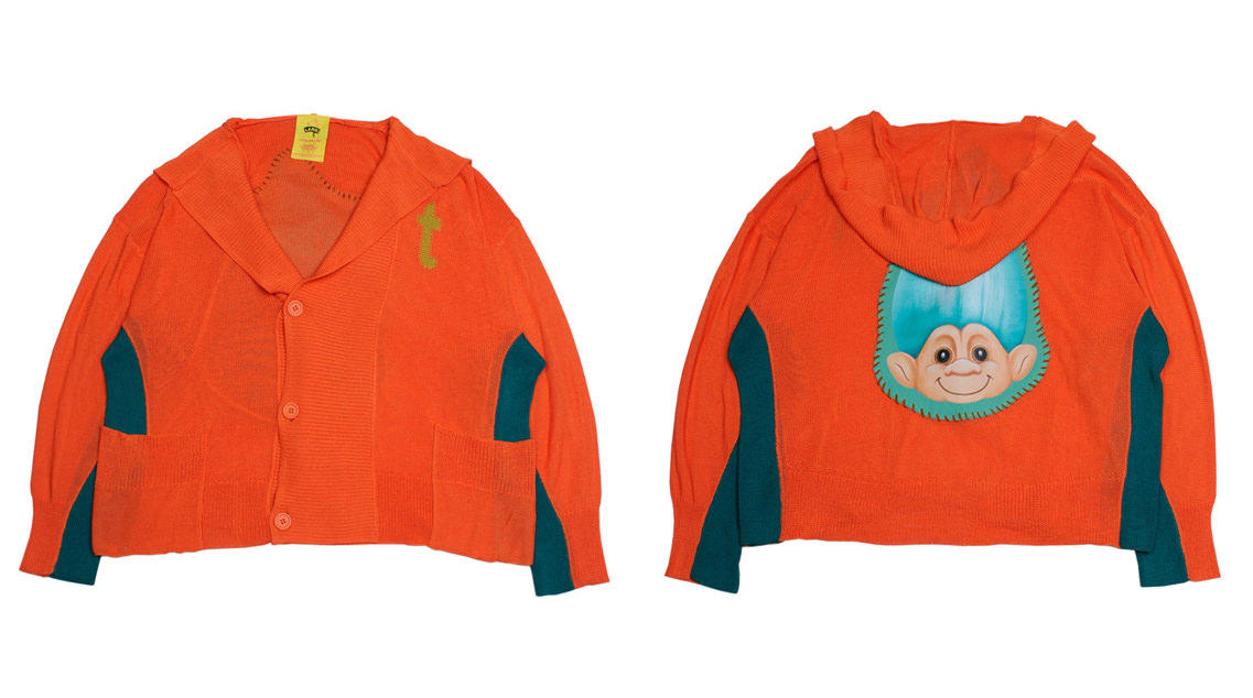 TROLLS FACE PATCHED ニットジャケット