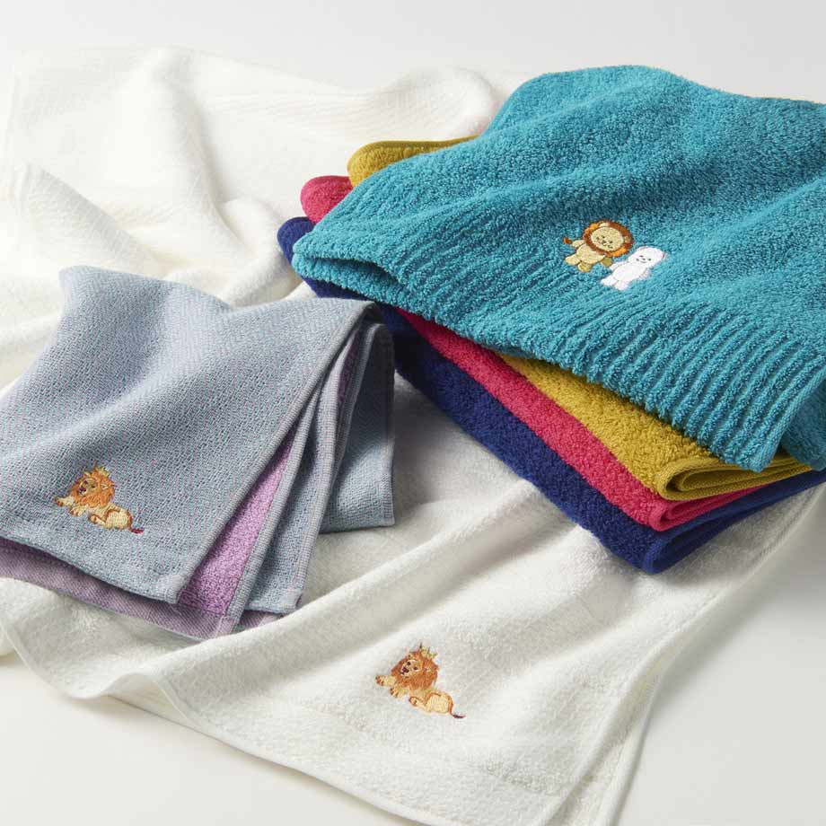 ＜ホットマン＞＜タオル美術館＞のライオン刺繍タオル