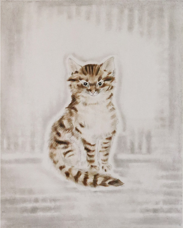 レオナール・フジタ「猫十態 茶色い猫」