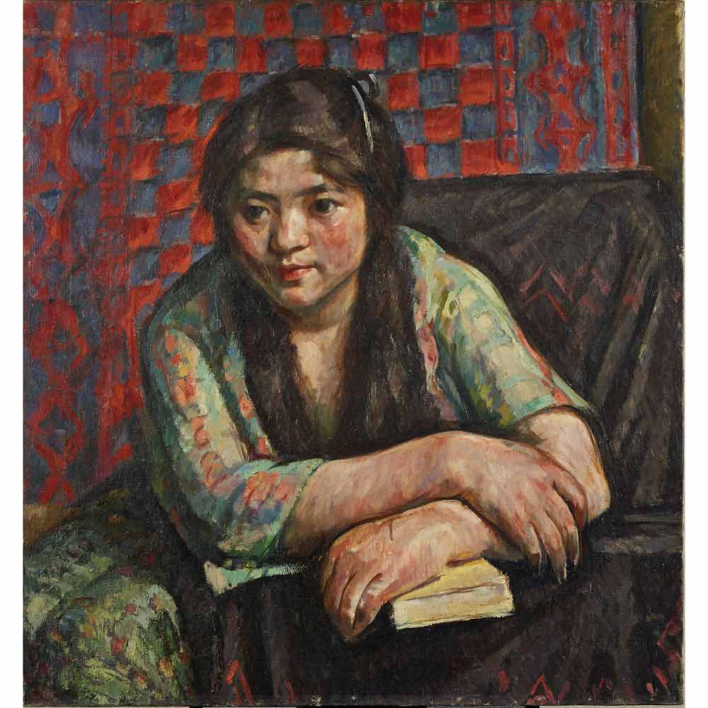 中村彝《小女》