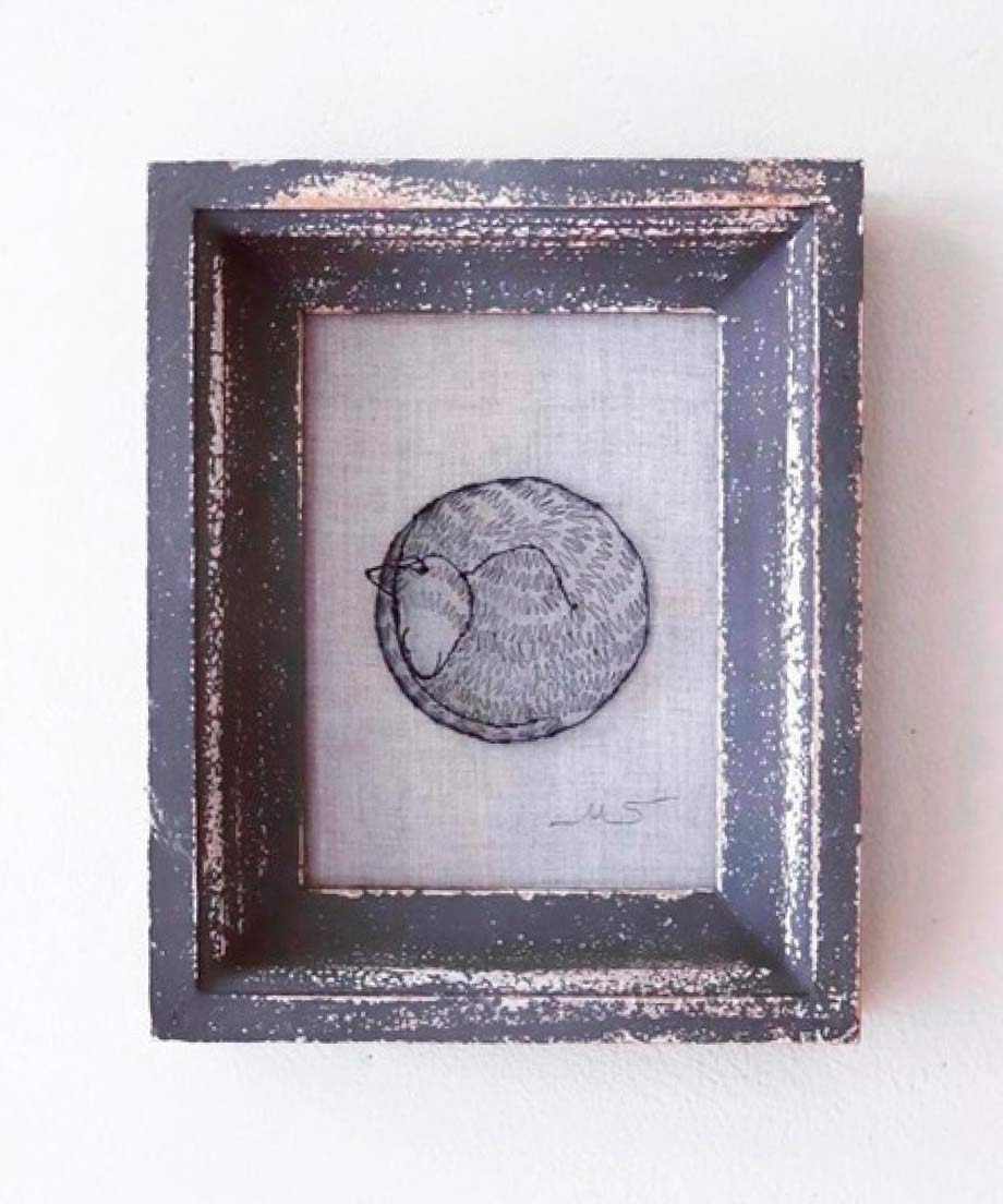 
シダミホコ「curled sleeping cat」　46,200円