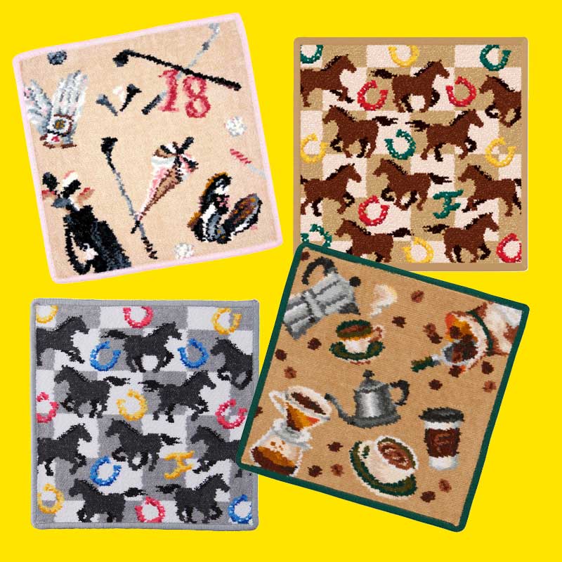 ＜フェイラー＞ハンカチ 各2,750円(綿100％/約25×25cm)