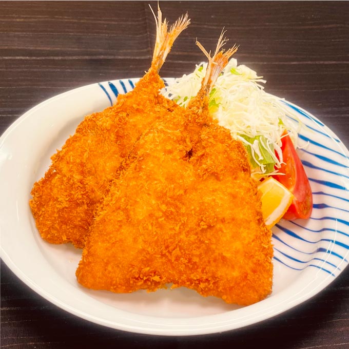 ＜バラモン食堂＞松浦アジフライ（尾っぽ付）