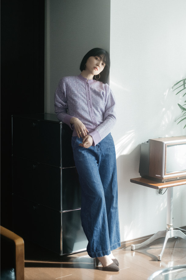 Nature Pattern Sheer Knitted