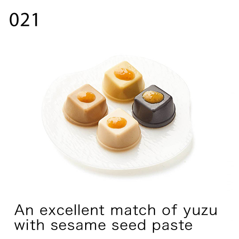 An excellent match of yuzu with sesame seed paste