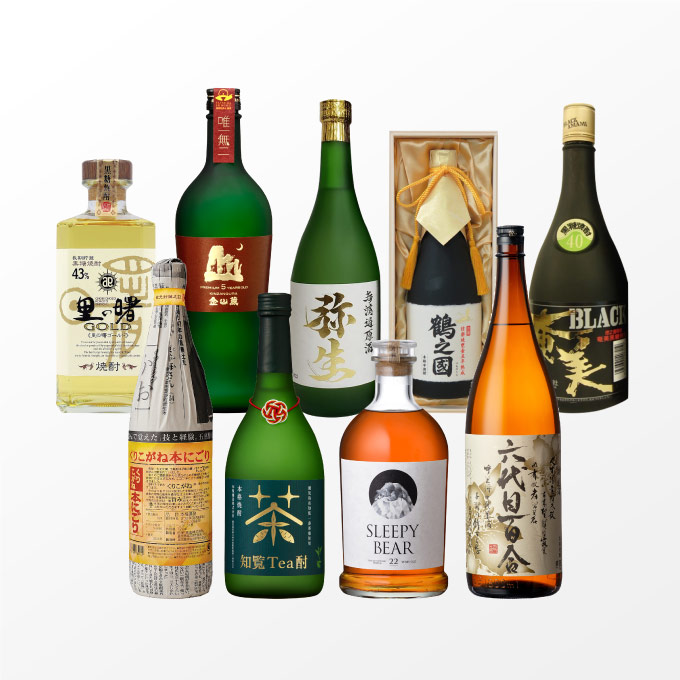 白金酒造、知覧醸造、薩摩酒造、塩田酒造、町田酒造、濵田酒造、弥生焼酎、出水酒造、奄美酒類