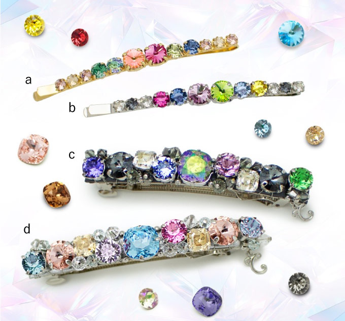 ＜コンプレックス ビズ＞a.b.ロングピン　c.d.バレッタ
