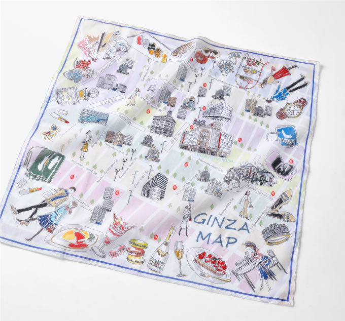 ［銀座三越限定］銀座MAPハンカチ