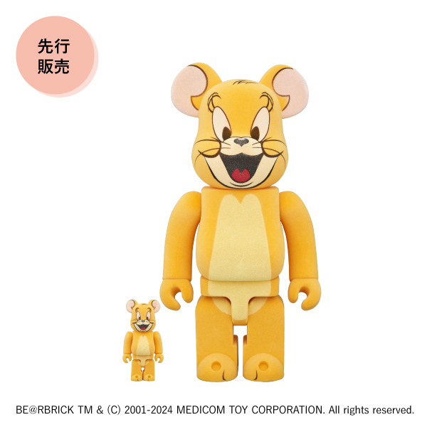 BE@RBRICK JERRY (Classic Color) FLOCKY Ver. 100% & 400%