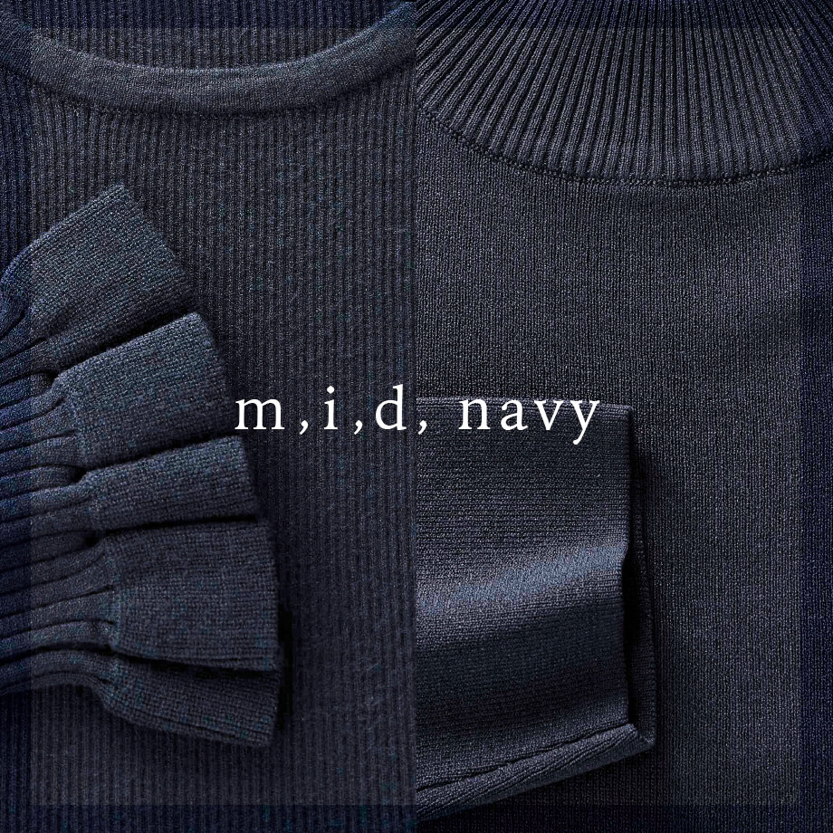 ネイビーカラーをテーマにした＜m,i,d, navy＞が伊勢丹新宿店にデビュー