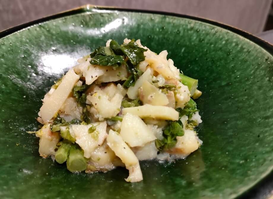 菜の花とアンチョビのポテトサラダ