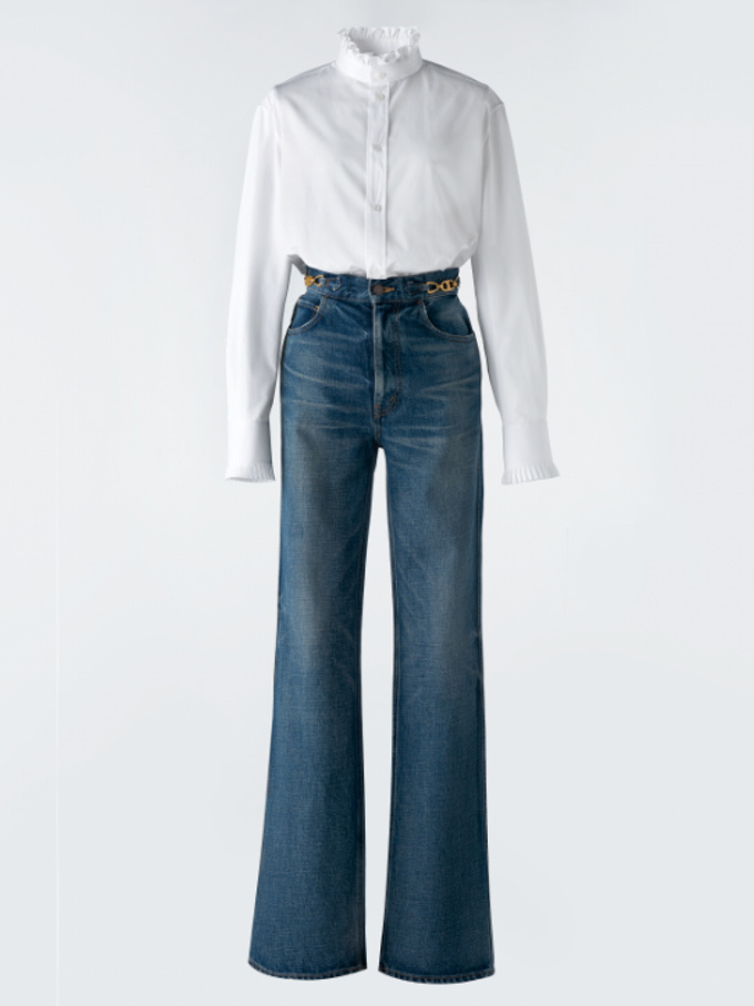 ＜CELINE/セリーヌ＞シャツ95,700円デニムパンツ104,500円