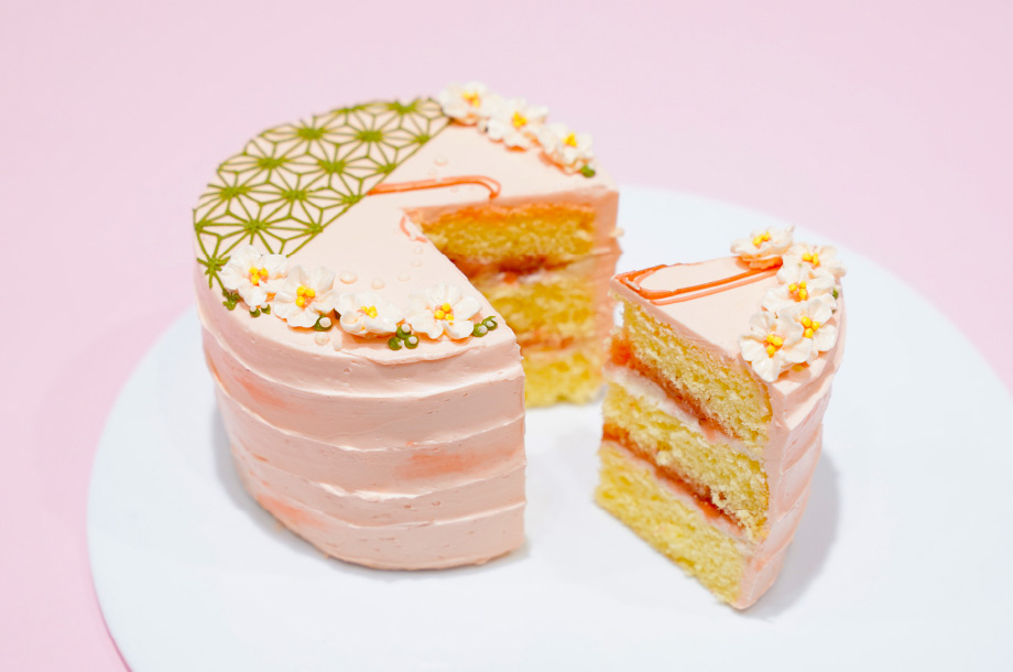 <ナノハスイーツ>桜のバタークリームケーキ