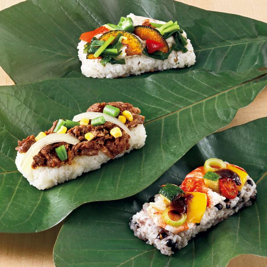 季節の飯蒸し三種