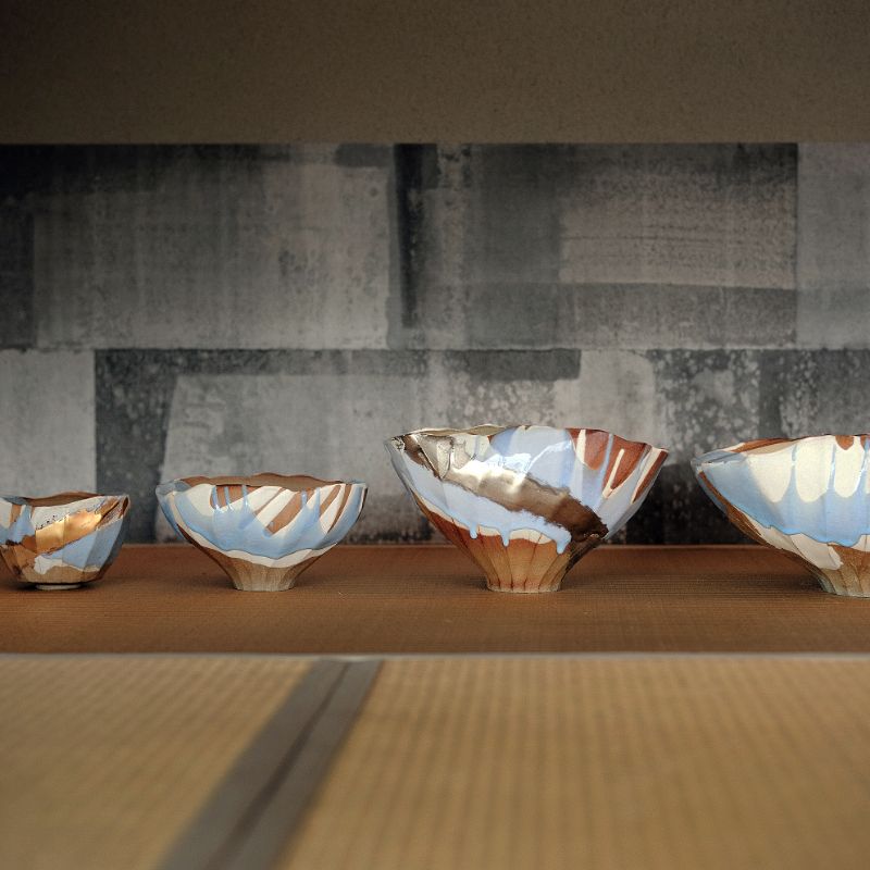 京都・宇治の窯元＜朝日焼＞の「うつわ」を、メンズ館各階に展示