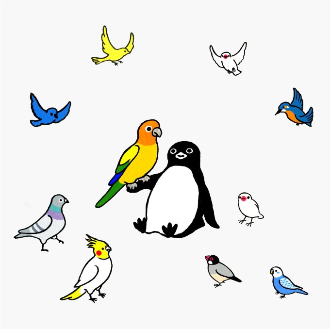 坂崎千春 「ペンギンと鳥たちの輪」