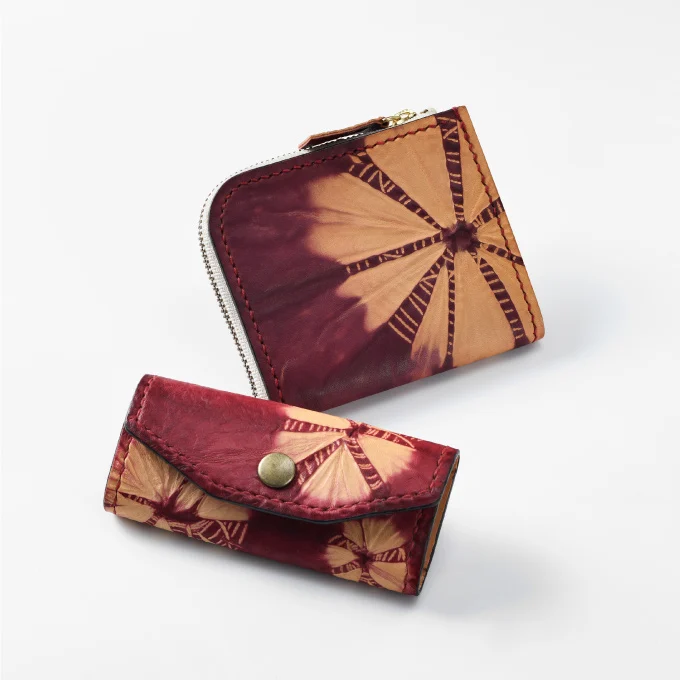 ＜荒川＞<br>Leather＆Silk AKITO マチ付L字財布 キーケース