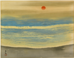 横山大観　「海暾」