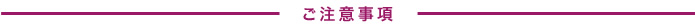 ご注意事項