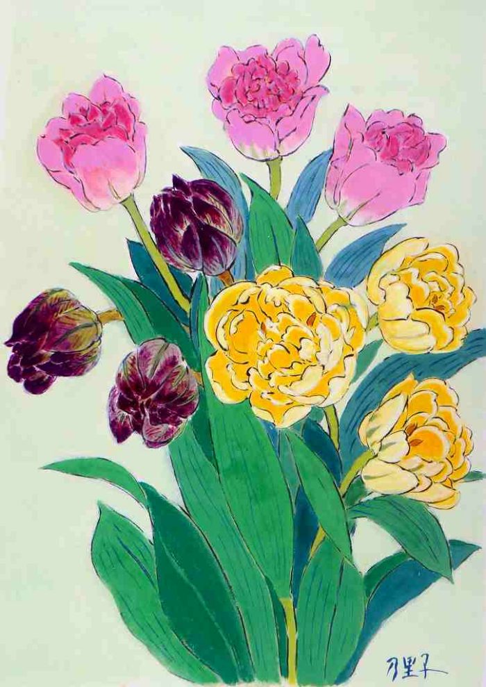 青木 乃里子　水墨顔彩画 展