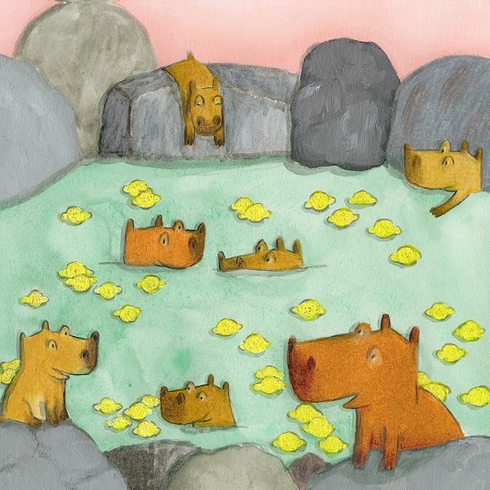 キロメロ 絵画 (版画/キャンバスジクレー) 大好きなパパとママ