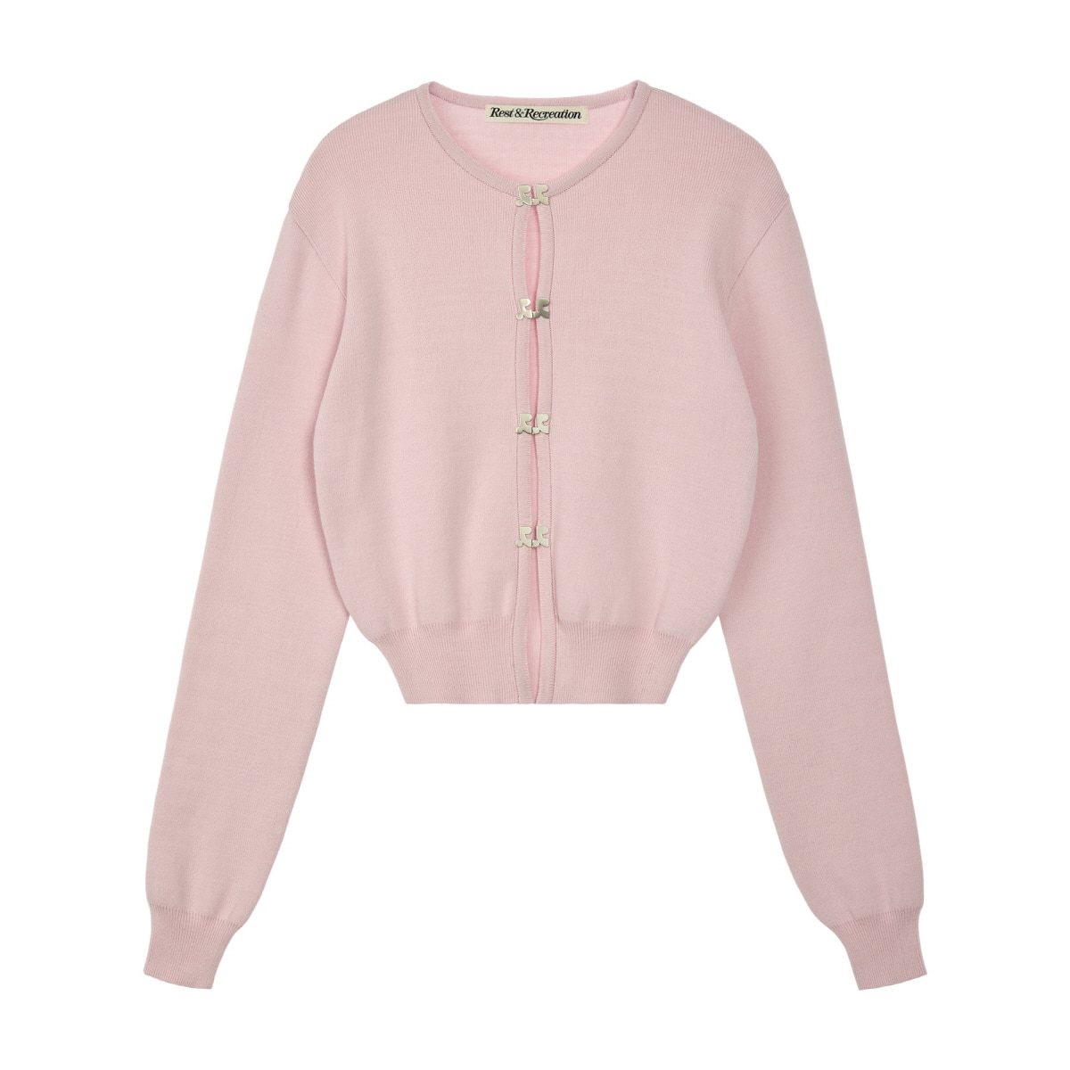 LOGO CLIP KNIT CARDIGAN