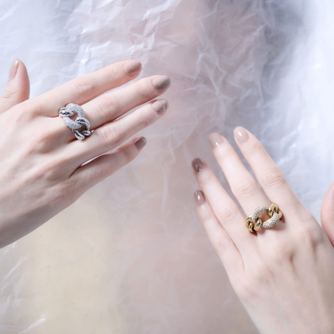 KAJA BIJOUX】値下げ‼️カジャビジュー レインボーリング 大 アクセサリー