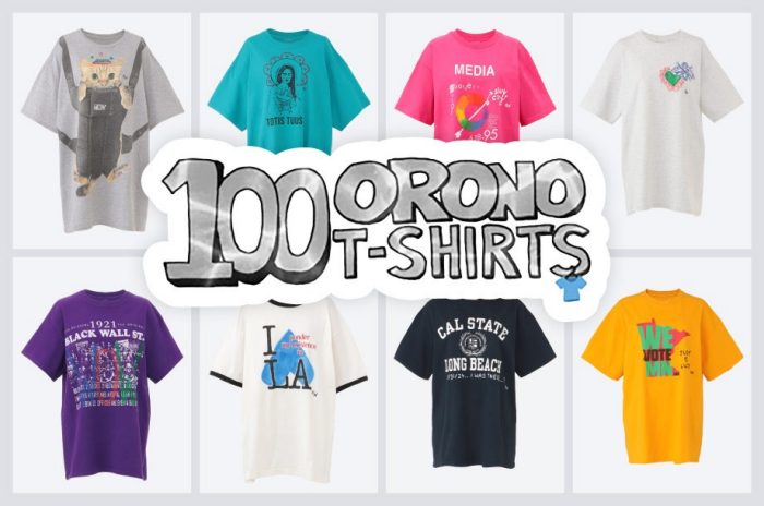 ＜100 ORONO T-Shirts／100 オロノ Tシャツ＞POP UP開催のお知らせ
  