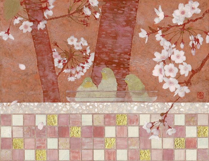 江崎栄花 日本画展　花々と動物のこころ